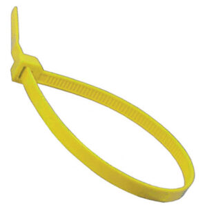 11" Yellow Nylon Tie Wrap  50lb Tensile Strength  25 pcs
