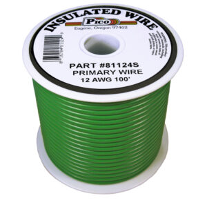12 AWG Green Primary Wire Copper Stranded Conductor With PVC Jacket 100ft Spool