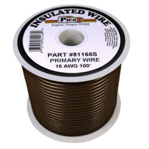 16 AWG Brown Primary Wire Copper Stranded Conductor With PVC Jacket 100ft Spool