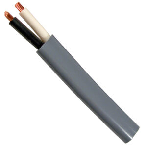 14 GA 2 Conductor Black & White Primary Wire With PVC Gray Jacket 100ft Spool