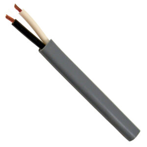 16 GA 2 Conductor Black & White Primary Wire With PVC Gray Jacket 100ft Spool