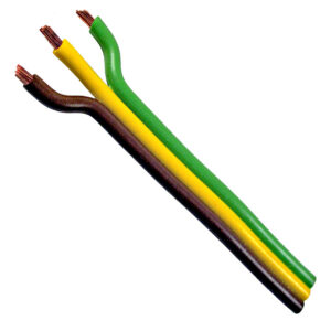 14 GA 3 Conductor Yellow-Green-Brown Bonded Parallel Primary Wire 100ft Spool