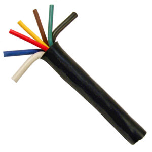 7-Way RV Trailer Cable 14ga 4 Condctrs 12ga 1 Condctr 10ga 2 Condctrs 100ft