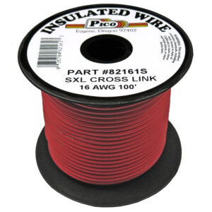 16 AWG Red SXL Cross-Link Wire Copper Stranded & Polyethylene Insl 100ft Spool