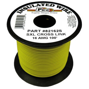 16 AWG Yellow SXL Cross-Link Wire Copper Stranded & Polyethylene Insl 100ft Spl