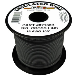 16 AWG Black SXL Cross-Link Wire Copper Stranded & Polyethylene Insl 100ft Spool