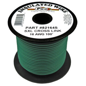 16 AWG Green SXL Cross-Link Wire Copper Stranded & Polyethylene Insl 100ft Spool