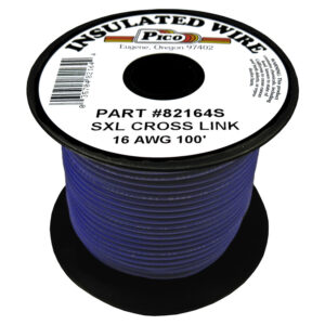 18 AWG Blue SXL Cross-Link Wire Copper Stranded & Polyethylene Insl 100ft Spool